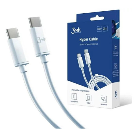 Kabel 3MK Hyper Cable USB-C 2m 100W White