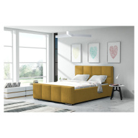 Eka Čalouněná postel Passion - Kronos 120x200 cm Barva látky: Žlutá (11), Úložný prostor: S dřev