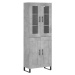 vidaXL Skříň highboard betonově šedá 69,5x34x180 cm kompozitní dřevo