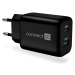 CONNECT IT Wanderer2 GaN nabíjecí adaptér 1×USB-C + 1xUSB-A černý 33W PD CWC-2080-BK Černá