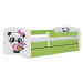 Dětská postel Babydreams+SZ+M zelená 80x180 Panda