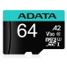 ADATA MicroSDXC karta 64GB XPG UHS-I U3 (R:95/W:90 MB/s) + SD adaptér