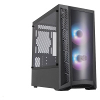 Cooler Master case MasterBox MB320L, aRGB, mATX, Mid Tower, černá, bez zdroje, ARGB ovladač