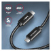 AXAGON BUCM2-CM25AB, CHARGE kabel USB-C <-> USB-C, 2.5m, Hi-Speed USB, PD 240W 5A, ALU, oplet, č