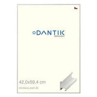 DANTIK rámeček 42 × 59,4, ALU profil 6030 Dýha bílý plexi čiré