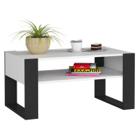 Ak furniture Konferenční stolek DOMI bílý/černý