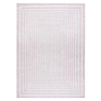 Dywany Łuszczów Kusový koberec Sion Sisal Labirinth 22376 pink/ecru – na ven i na doma - 200x290