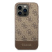 Guess GUHCP14XG4GLBR hard silikonové pouzdro iPhone 14 PRO MAX 6.7" brown 4G Stripe Collection