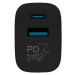 TESLA Power Charger T220 - duální rychlonabíječka 25 W PD 3.0/PPS (černá barva)