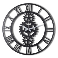 Wallity Dekorativní nástěnné hodiny Gear 50 cm černé