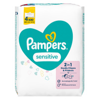 Pampers Sensitive Baby Dětské Čisticí Ubrousky 4 balení = 320 Čisticích Ubrousků