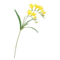 Umělá květina Frézie žlutá, 57 cm