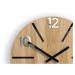 ModernClock Nástěnné hodiny Aksel Wood černo-zrcadlové