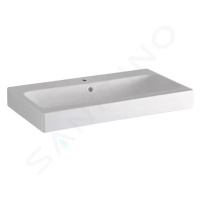 Geberit 124575600 - Umyvadlo 75x49 cm, otvor pro baterii, s přepadem, s KeraTect, bílá