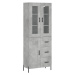 vidaXL Skříň highboard betonově šedá 69,5x34x180 cm kompozitní dřevo