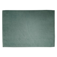 Koupelnová předložka Ocean, BIO bavlna, tmavě zelená, vlnkovaný vzor, 50x70 cm
