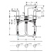 Hansgrohe 71733000 - Umyvadlová baterie s výpustí, 3-otvorová instalace, chrom
