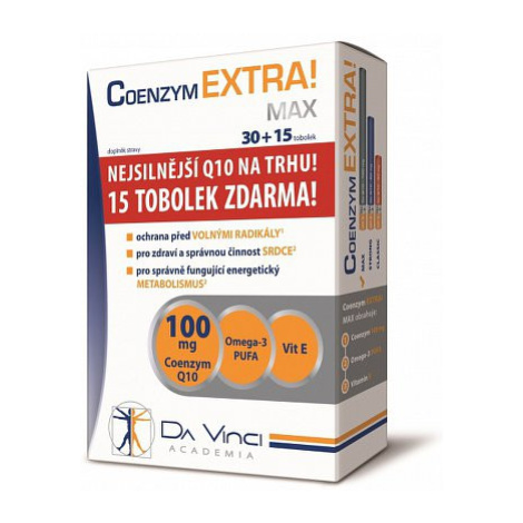 Coenzym Extra! Max 100mg Dva Tobolek 30+15zdarma Simply You Pharmaceuticals
