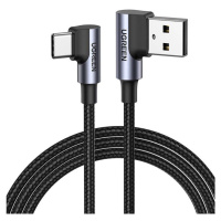 Úhlový kabel USB-C na USB-A 2.0 UGREEN US176, 3A, 3 m (černý)