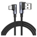 Úhlový kabel USB-C na USB-A 2.0 UGREEN US176, 3A, 3 m (černý)