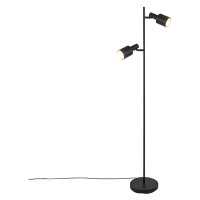 Chytrá stojací lampa černá včetně 2 Wifi A60 - Stijn