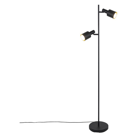 Chytrá stojací lampa černá včetně 2 Wifi A60 - Stijn QAZQA