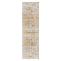 Okrově žluto-bílý venkovní koberec 80x350 cm Biri – NORTHRUGS