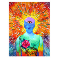 Ilustrace chakra mind spiritual human yoga third, Benjavisa, 30 × 40 cm