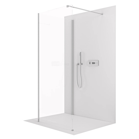 CERANO Sprchová zástěna Walk-in Onyx Corner Cube L/P 8 mm hranatá vzpěra chrom, transparentní sk