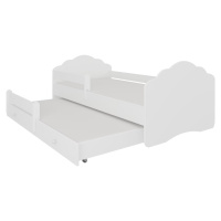 ArtAdrk Dětská postel CASIMO II | s přistýlkou ​​a zábranou Provedení: Bílá