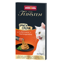 Animonda Vom Feinsten Adult Snack-Cream - výhodné balení 24 x 15 g jitrnice a zahradní zelenina