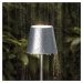 Sigor Nuindie mini LED dobíjecí stolní lampa, kulatá, USB-C, stříbrná barva