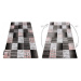 Dywany Lusczow Kusový koberec ALTER Siena čtverce mřížka šedý