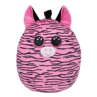TY Squish-a-Boos maskot růžový zebra polštář - ZOEY, 22 cm