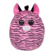 TY Squish-a-Boos maskot růžový zebra polštář - ZOEY, 22 cm