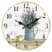 Dřevěné nástěnné hodiny Lavender café, pr. 34 cm