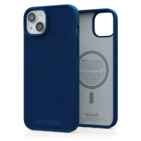 NJORD Suede MagSafe kryt iPhone 15 Plus modrý