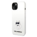 Karl Lagerfeld KLHCP14MSNCHBCH hard silikonové pouzdro iPhone 14 PLUS 6.7" white Silicone Choupe