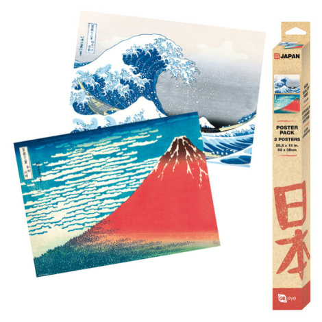 Dárkový set Hokusai - Red Fuji & Wave GB Eye