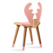 Dětská židlička los boom - buk/růžová