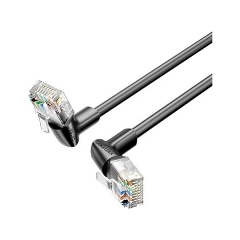 Vention Cat6A UTP Rotate Right Angle Ethernet Patch Cable 0.5M Black Slim Type