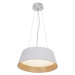 LED závěsné svítidlo s kovovým stínidlem v bílo-přírodní barvě ø 45 cm Umbria – Candellux Lighti