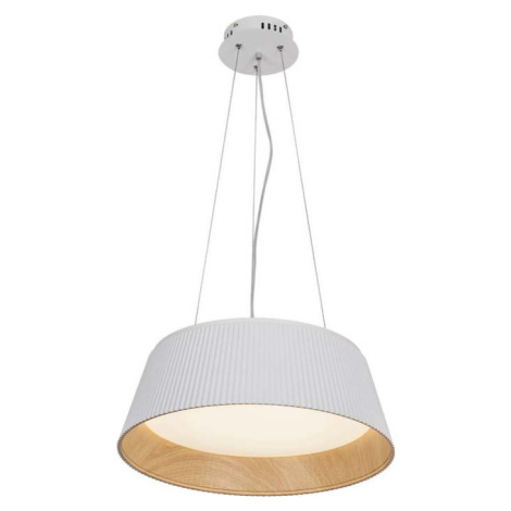 LED závěsné svítidlo s kovovým stínidlem v bílo-přírodní barvě ø 45 cm Umbria – Candellux Lighti