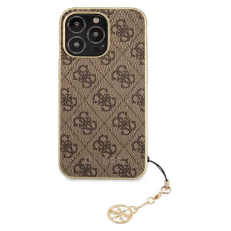 Pouzdro Guess 4G Charms iPhone 13 Pro Max hnědé Hnědá