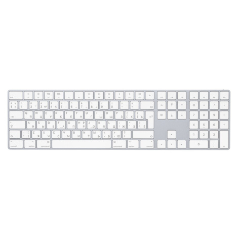 Apple Magic Keyboard s číselnou klávesnicí stříbrná - ruská