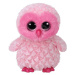 TY Meteor Beanie Boos TWIGGY - pink owl 24 cm