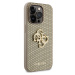 Zadní kryt Guess PU Perforated 4G Glitter Metal Logo pro Apple iPhone 14 Pro Max, zlatá