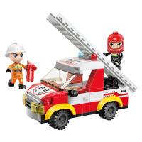 Qman Mine City Fire Line W12011-3 Auto s žebříkem
