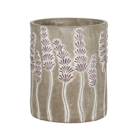 Obal kulatý SAULT 1-01WP keramika dekor květ fialovo-hnědá 13,8cm NDT
