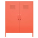 Oranžová kovová skříňka Novogratz Cache, 80 x 102 cm